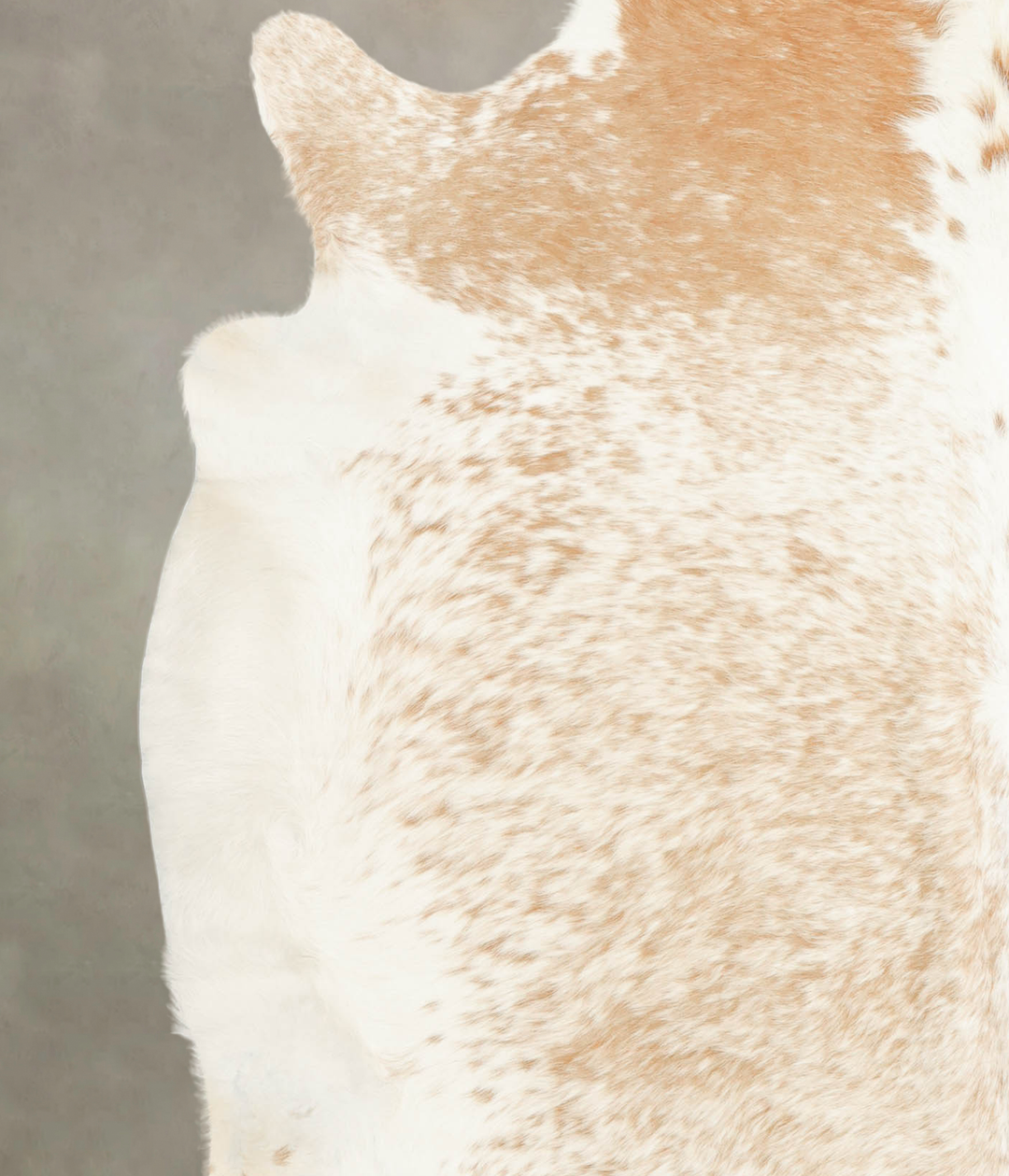 Beige and White X-Large Brazilian Cowhide Rug 6'10"H x 7'3"W #B1754 by