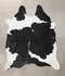 Black and White Large Brazilian Cowhide Rug 6'5