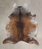 Salt and Pepper Brown X-Large Brazilian Cowhide Rug 7'8