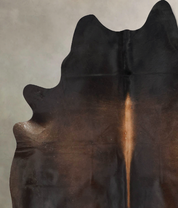 Chocolate X-Large Brazilian Cowhide Rug 7'4"H x 6'2"W #B17554 by Hudson Hides
