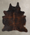 Dark Brindle Large Brazilian Cowhide Rug 6'6