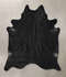 Solid Black XX-Large Brazilian Cowhide Rug 8'1