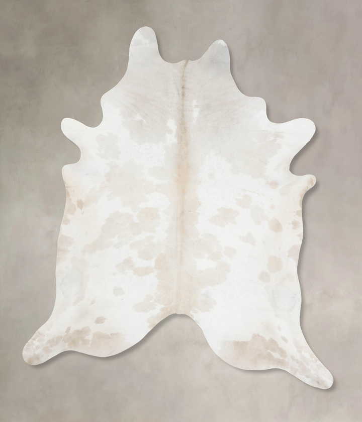 Ivory with Beige XX-Large Brazilian Cowhide Rug 9'2"H x 7'7"W #B17571 by Hudson Hides