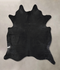 Solid Black XX-Large Brazilian Cowhide Rug 8'5