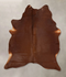 Solid Brown X-Large Brazilian Cowhide Rug 7'4
