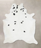 Black and White XX-Large Brazilian Cowhide Rug 8'10