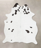 Black and White X-Large Brazilian Cowhide Rug 7'5