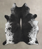 Salt and Pepper Black XX-Large Brazilian Cowhide Rug 8'9