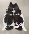 Chocolate and White XX-Large Brazilian Cowhide Rug 8'3