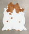 Brown and White XX-Large Brazilian Cowhide Rug 7'11