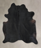 Solid Black XX-Large Brazilian Cowhide Rug 8'4