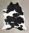 Black and White XX-Large Brazilian Cowhide Rug 8'9