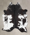 Black and White X-Large Brazilian Cowhide Rug 7'7