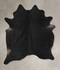 Solid Black XX-Large Brazilian Cowhide Rug 8'1