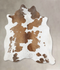 Beige and White X-Large Brazilian Cowhide Rug 7'3