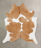 Beige and White X-Large Brazilian Cowhide Rug 7'7