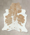 Beige and White X-Large Brazilian Cowhide Rug 7'4