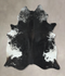 Salt and Pepper Black X-Large Brazilian Cowhide Rug 7'2