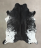 Salt and Pepper Black X-Large Brazilian Cowhide Rug 7'8