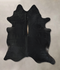 Solid Black XX-Large Brazilian Cowhide Rug 8'9
