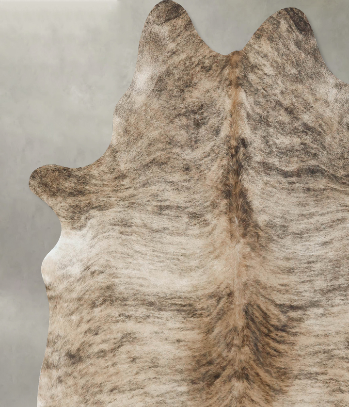 Light Brindle XX-Large Brazilian Cowhide Rug 7'8"H x 6'7"W #B17917 by Hudson Hides