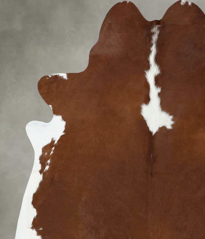 Brown and White Regular XX-Large Brazilian Cowhide Rug 7'9"H x 6'10"W #B18009 by Hudson Hides