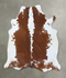 Brown and White Regular X-Large Brazilian Cowhide Rug 7'0