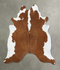 Brown and White Regular XX-Large Brazilian Cowhide Rug 7'11