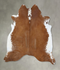 Brown and White Regular X-Large Brazilian Cowhide Rug 7'4