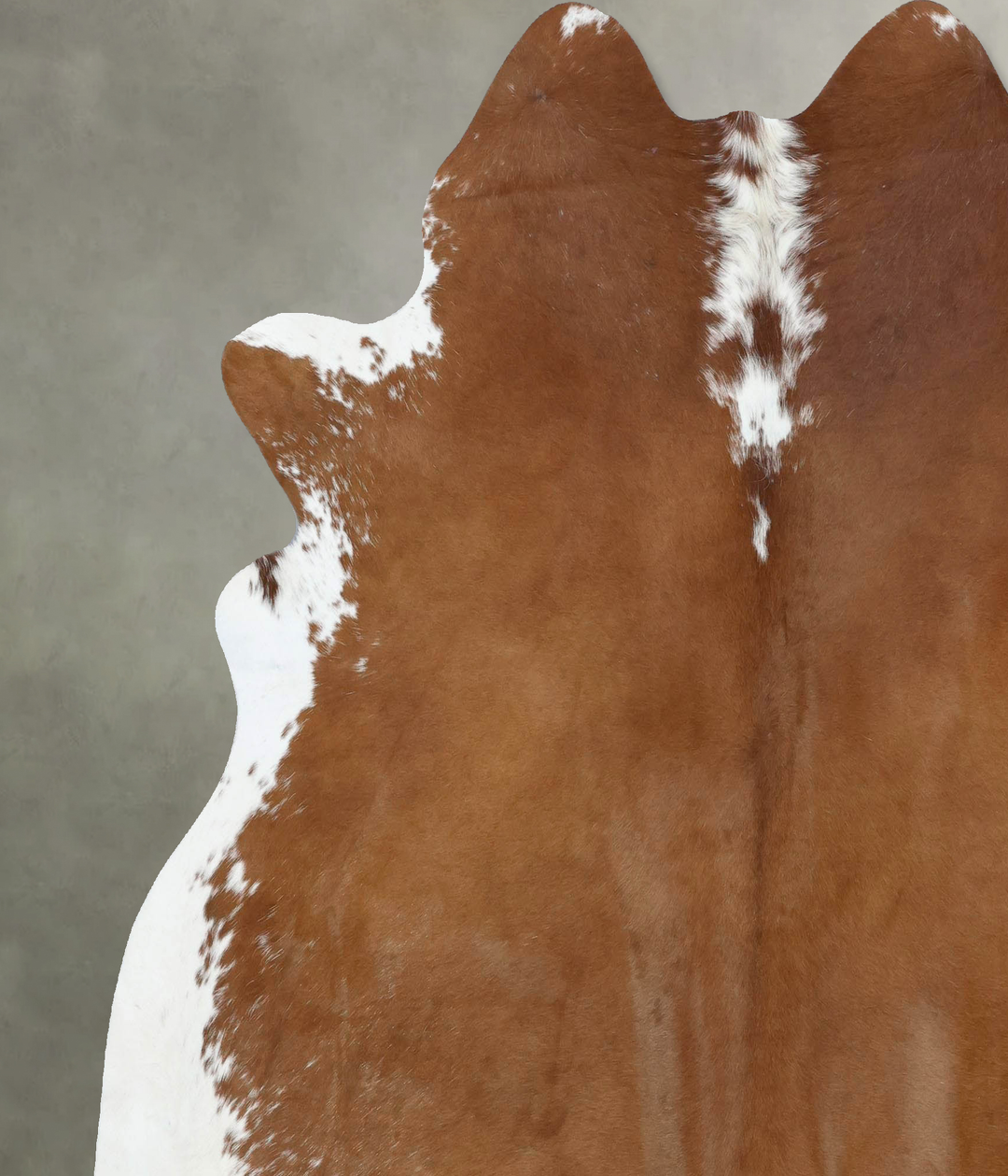 Brown and White Regular X-Large Brazilian Cowhide Rug 7'4"H x 6'9"W #B