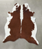 Brown and White Regular XX-Large Brazilian Cowhide Rug 8'1