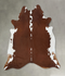 Brown and White Regular XX-Large Brazilian Cowhide Rug 7'6
