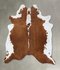Brown and White Regular XX-Large Brazilian Cowhide Rug 7'7