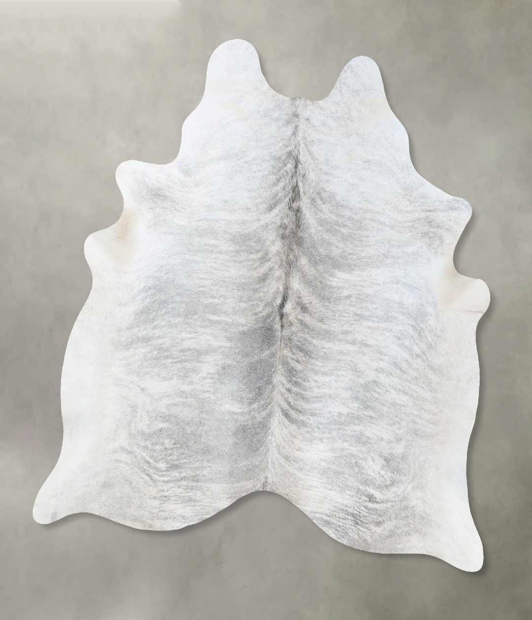 Grey Brindle Large Brazilian Cowhide Rug 6'11"H x 5'8"W #B18194 by Hud