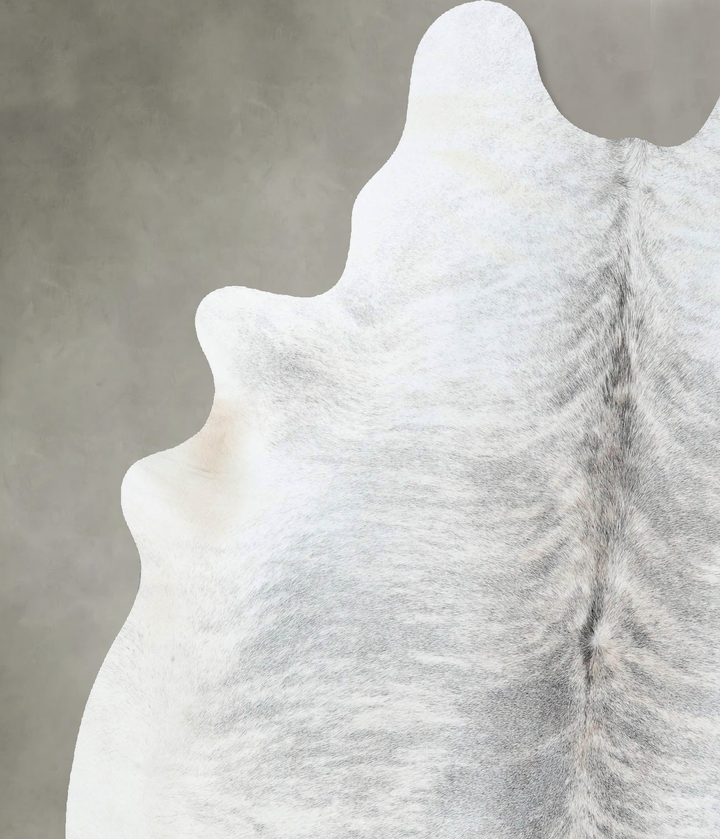 Grey Brindle Large Brazilian Cowhide Rug 6'11"H x 5'8"W #B18194 by Hudson Hides