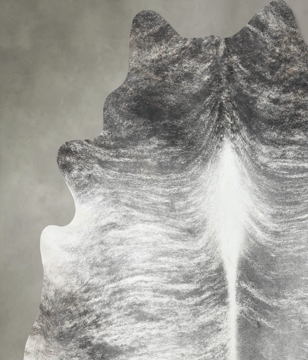 Grey Brindle X-Large Brazilian Cowhide Rug 7'4"H x 6'6"W #B18232 by Hu