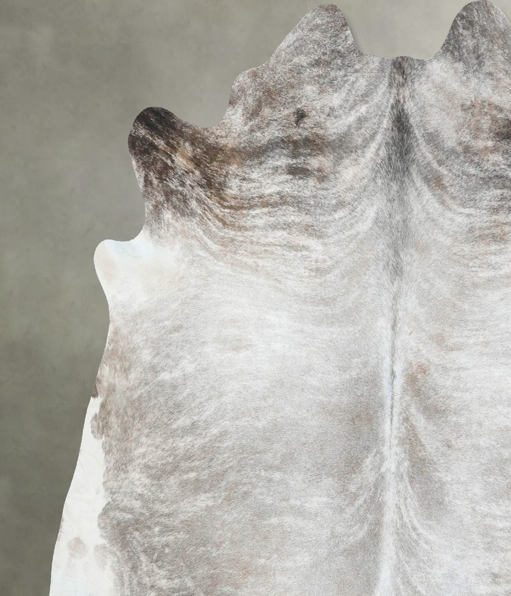 Grey Brindle XX-Large Brazilian Cowhide Rug 7'7"H x 7'8"W #B18233 by Hudson Hides