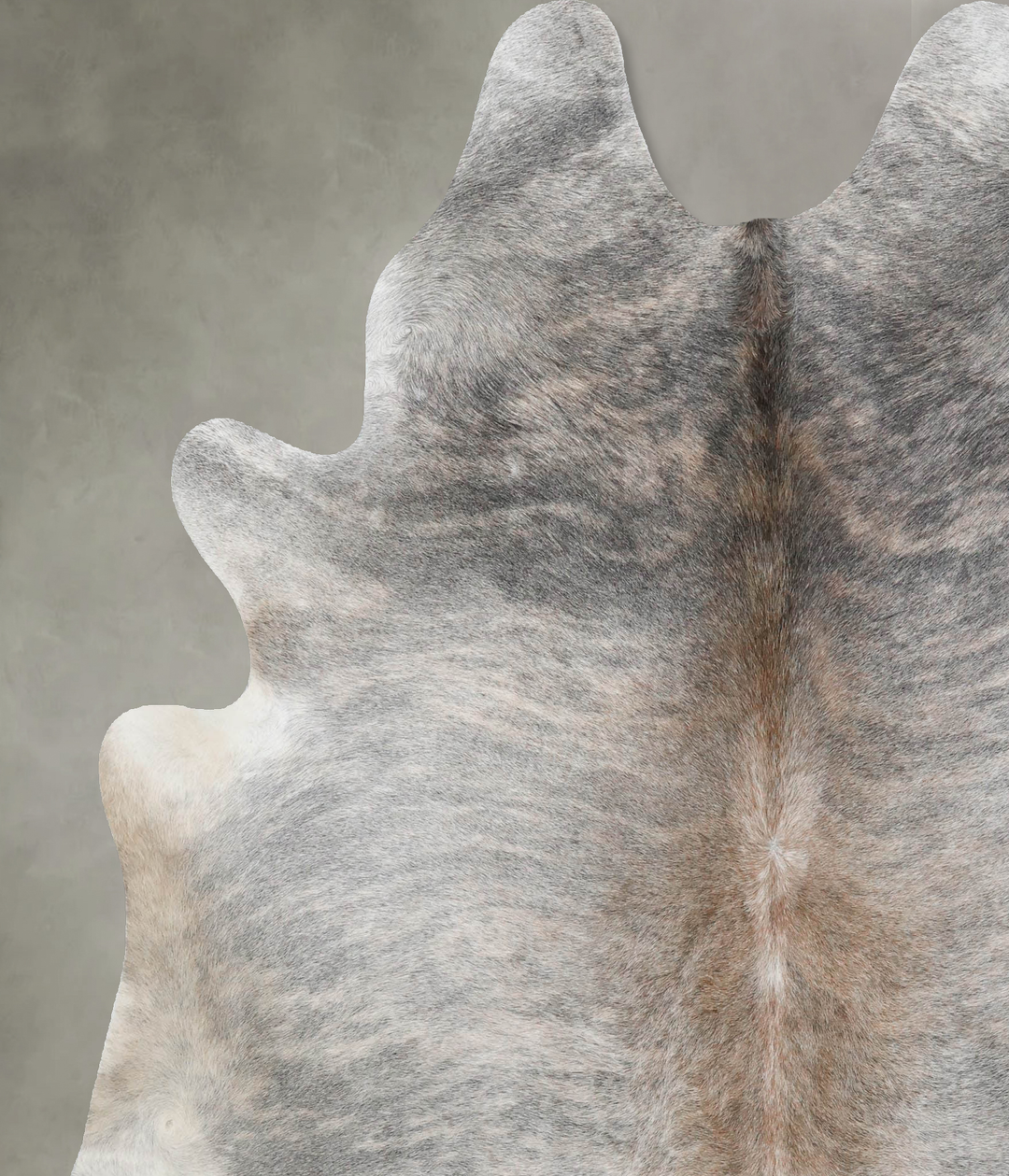 Grey Brindle X-Large Brazilian Cowhide Rug 7'6"H x 6'4"W #B18245 by Hu