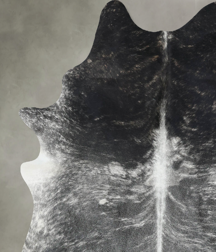 Grey Brindle X-Large Brazilian Cowhide Rug 7'9"H x 6'2"W #B18249 by Hudson Hides