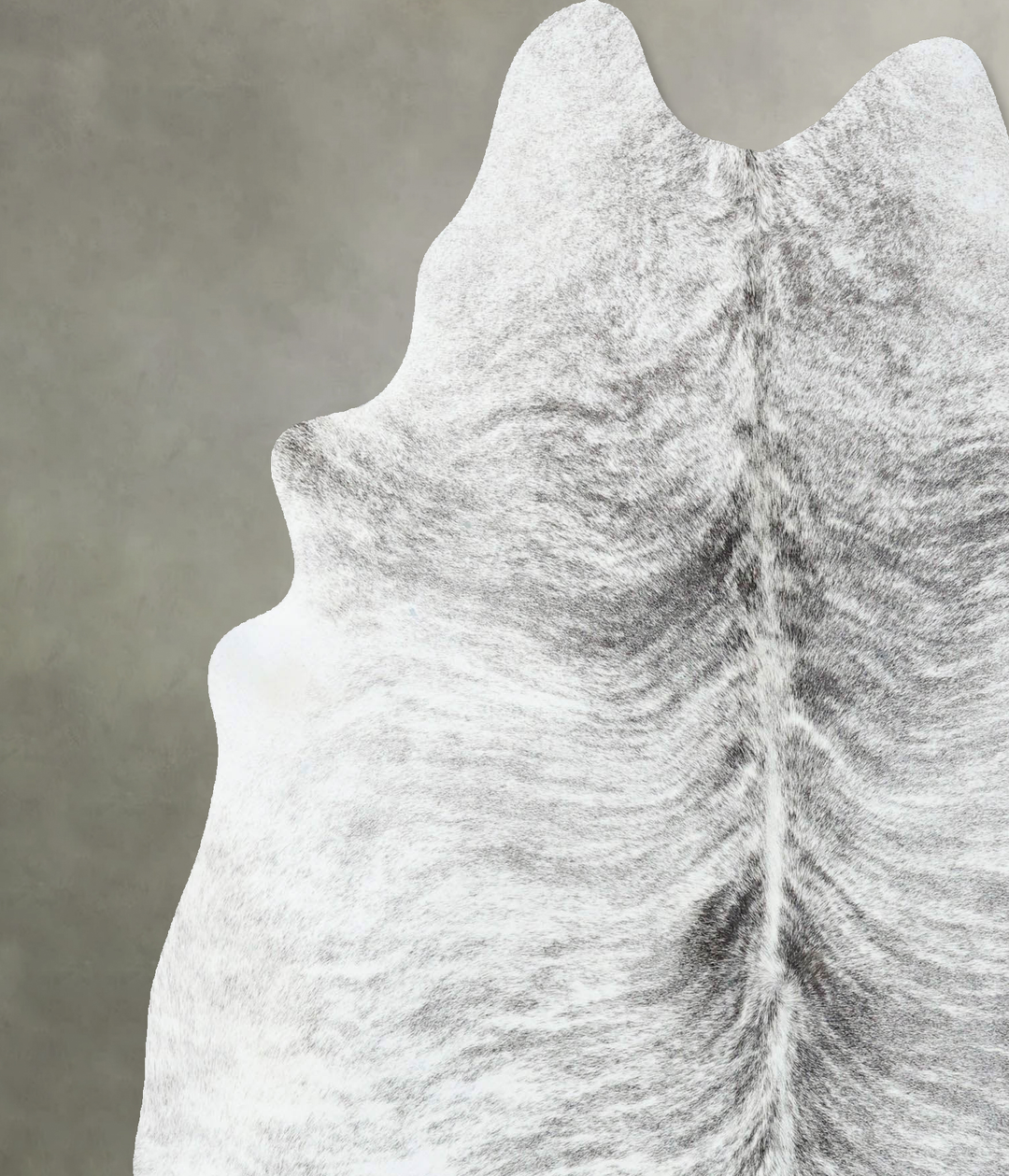 Grey Brindle Large Brazilian Cowhide Rug 6'9"H x 5'11"W #B18260 by Hud