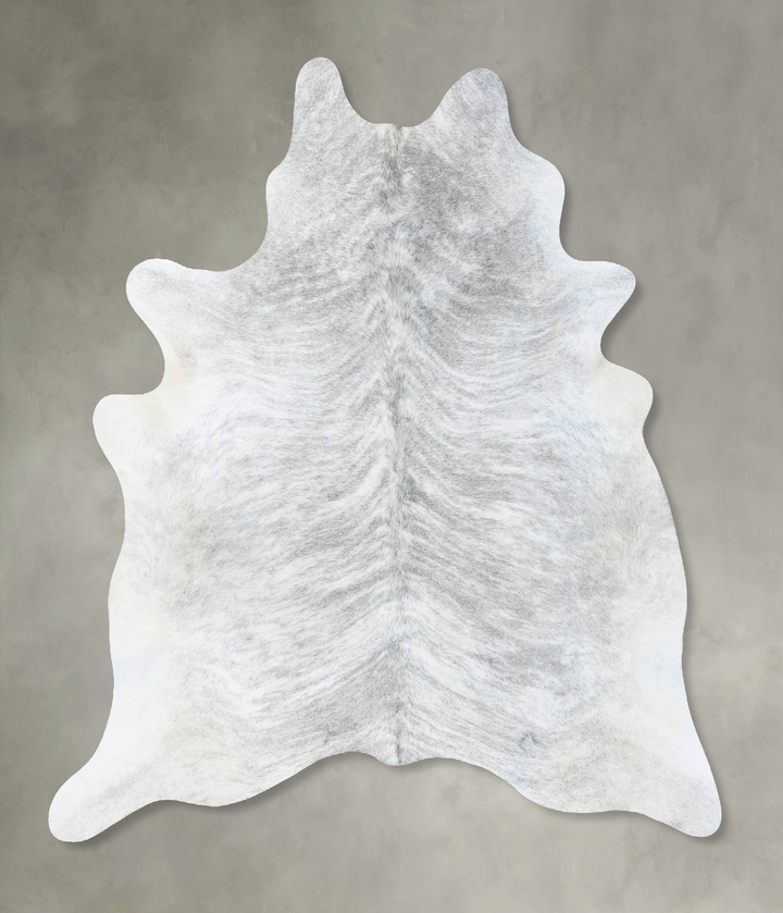 Grey Brindle X-Large Brazilian Cowhide Rug 7'0"H x 6'2"W #B18261 by Hudson Hides