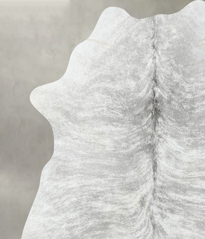 Grey Brindle Large Brazilian Cowhide Rug 6'9"H x 5'11"W #B18263 by Hudson Hides