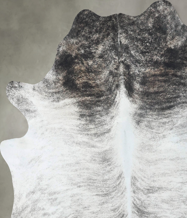 Grey Brindle X-Large Brazilian Cowhide Rug 7'0"H x 6'0"W #B18266 by Hudson Hides