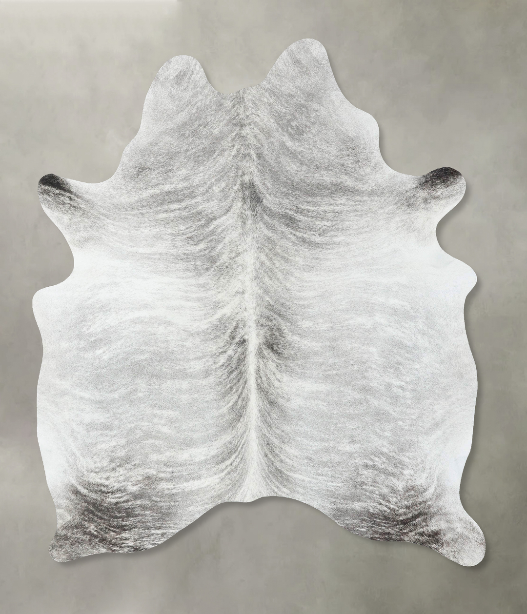 Grey Brindle Large Brazilian Cowhide Rug 6'7"H x 5'1"W #B18273 by Huds