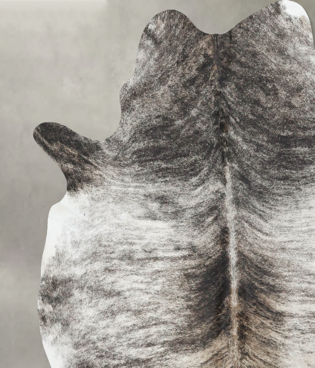 Grey Brindle X-Large Brazilian Cowhide Rug 7'2"H x 6'1"W #B18279 by Hu