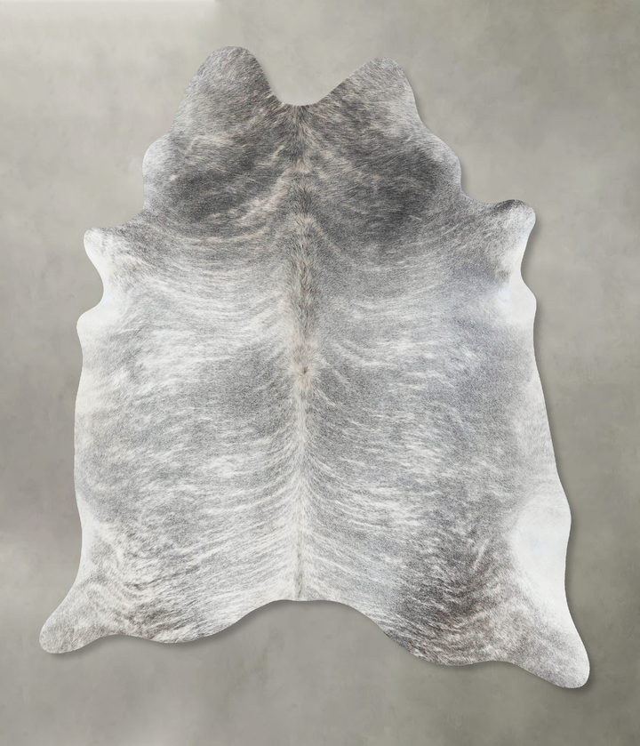 Grey Brindle X-Large Brazilian Cowhide Rug 7'3"H x 5'9"W #B18280 by Hudson Hides