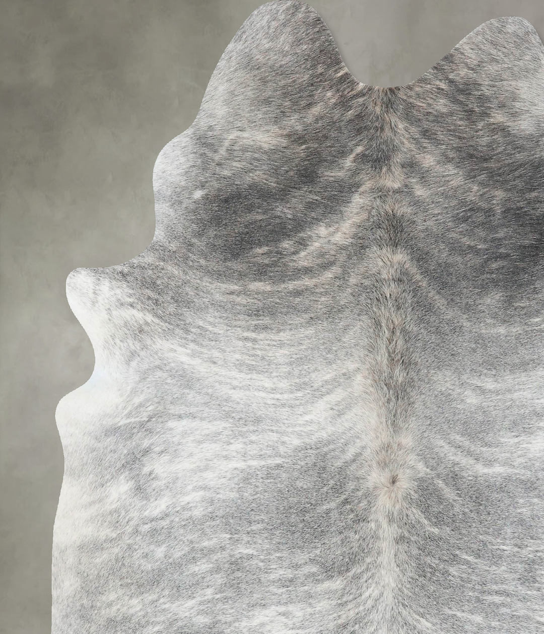 Grey Brindle X-Large Brazilian Cowhide Rug 7'3"H x 5'9"W #B18280 by Hu