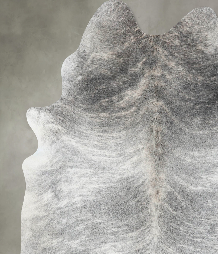 Grey Brindle X-Large Brazilian Cowhide Rug 7'3"H x 5'9"W #B18280 by Hudson Hides