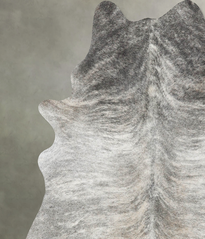 Grey Brindle X-Large Brazilian Cowhide Rug 7'7"H x 6'1"W #B18281 by Hudson Hides