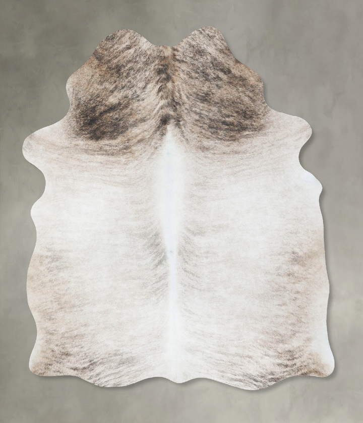 Grey Brindle Large Brazilian Cowhide Rug 6'3"H x 4'11"W #B18297 by Hudson Hides